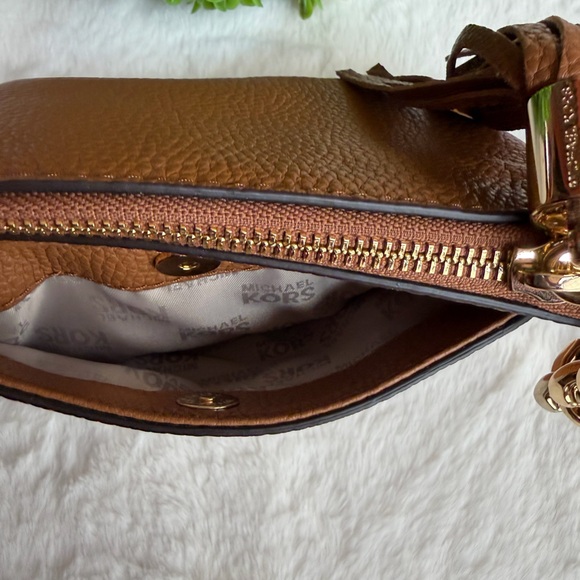 Michael Kors Brown Leather Crossbody Bag - Picture 8 of 10